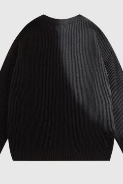 Style Core Aesthetics, New Style Trends Vintage Letter Embroidered Design Pullover