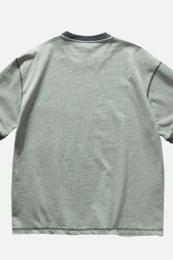 Style Core Aesthetics, New Style Trends Vintage Letter Print ColorBlock Tee