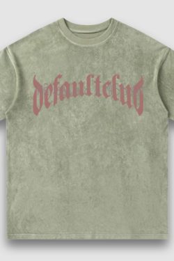 Style Core Aesthetics, New Style Trends Vintage Lettered Floral Printed Suede Tee