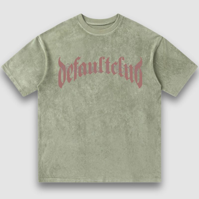 Style Core Aesthetics, New Style Trends Vintage Lettered Floral Printed Suede Tee Style Core Aesthetics, New Style Trends Vintage Lettered Floral Printed Suede Tee