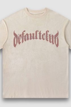 Style Core Aesthetics, New Style Trends Vintage Lettered Floral Printed Suede Tee