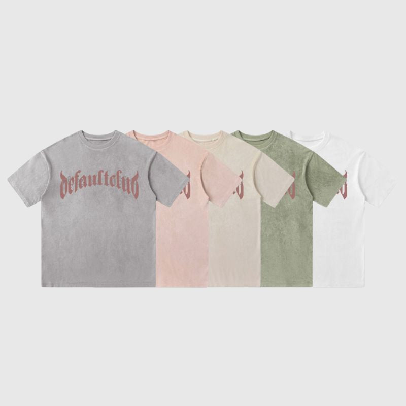 Style Core Aesthetics, New Style Trends Vintage Lettered Floral Printed Suede Tee Style Core Aesthetics, New Style Trends Vintage Lettered Floral Printed Suede Tee