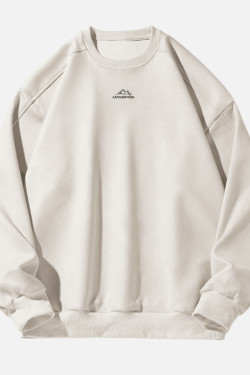 Style Core Aesthetics, New Style Trends Vintage Mountain Logo Fleece Sweatshirt