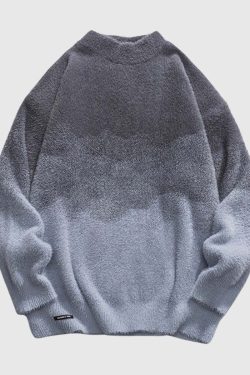 Style Core Aesthetics, New Style Trends Vintage Ombre Turtleneck Sweater