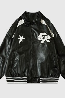 Style Core Aesthetics, New Style Trends Vintage Original Loose Fit Leather Jacket