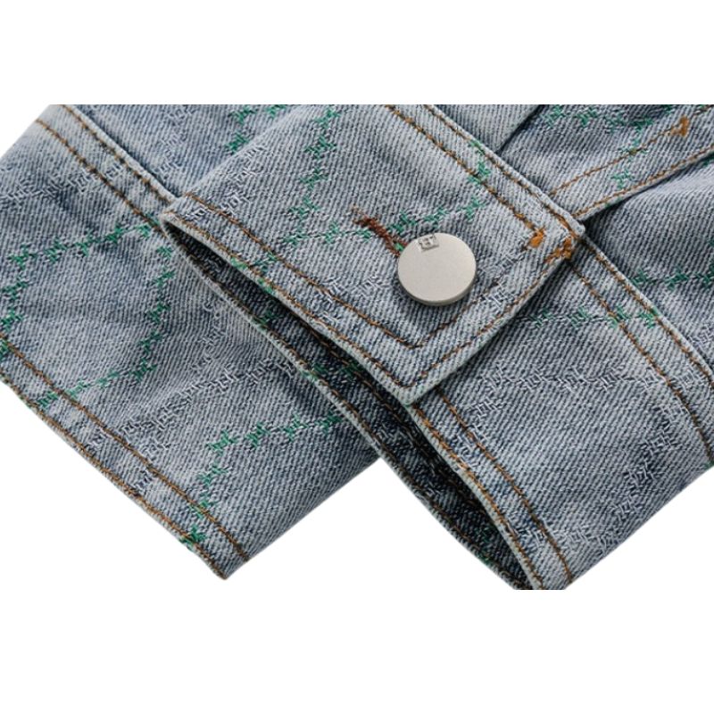 Style Core Aesthetics, New Style Trends Vintage Patchwork Denim Contrast Jacket Style Core Aesthetics, New Style Trends Vintage Patchwork Denim Contrast Jacket