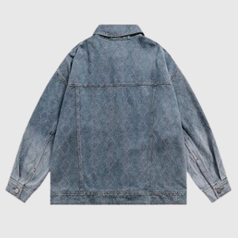 Style Core Aesthetics, New Style Trends Vintage Patchwork Denim Contrast Jacket Style Core Aesthetics, New Style Trends Vintage Patchwork Denim Contrast Jacket