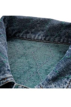 Style Core Aesthetics, New Style Trends Vintage Patchwork Denim Contrast Jacket