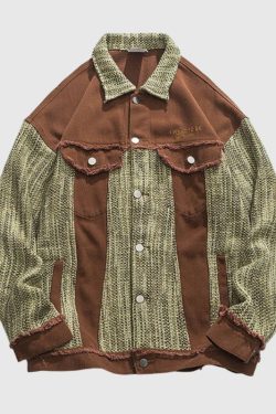 Style Core Aesthetics, New Style Trends Vintage Patchwork Jacket Outerwear