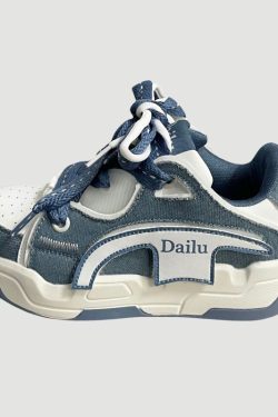 Style Core Aesthetics, New Style Trends Vintage Patchwork Sneakers