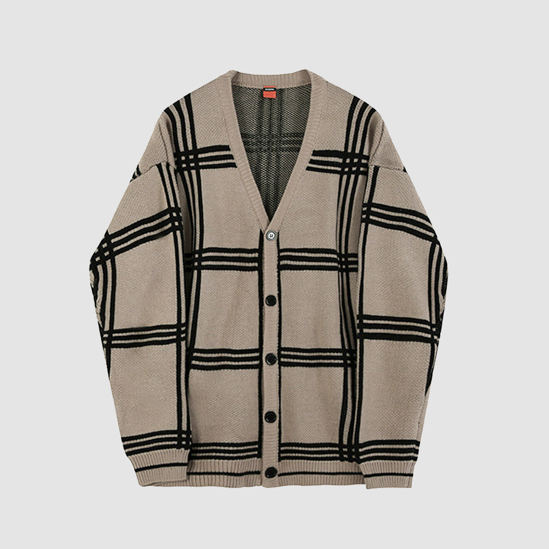 Style Core Aesthetics, New Style Trends Vintage Plaid Cardigan Sweater Style Core Aesthetics, New Style Trends Vintage Plaid Cardigan Sweater