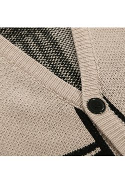 Style Core Aesthetics, New Style Trends Vintage Plaid Cardigan Sweater