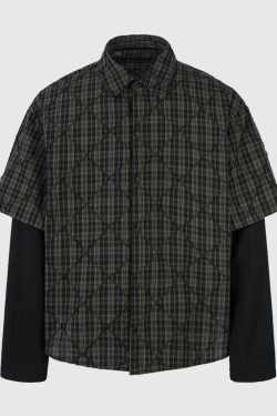Style Core Aesthetics, New Style Trends Vintage Plaid Layered Shirt