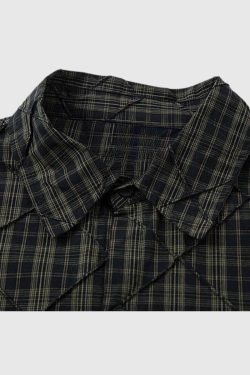 Style Core Aesthetics, New Style Trends Vintage Plaid Layered Shirt