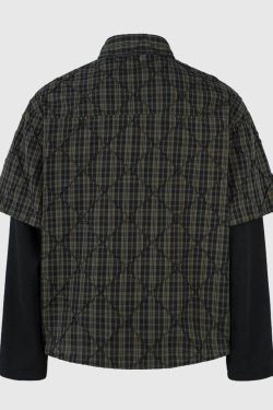 Style Core Aesthetics, New Style Trends Vintage Plaid Layered Shirt