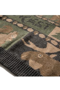 Style Core Aesthetics, New Style Trends Vintage Print Knitted Sweater