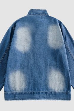 Style Core Aesthetics, New Style Trends Vintage Raw Edge Denim Jacket