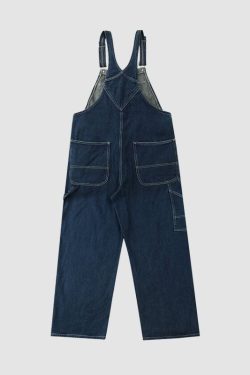 Style Core Aesthetics, New Style Trends Vintage Solid Color Denim Overalls