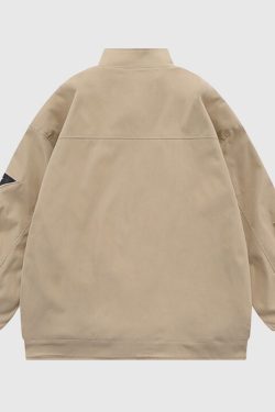 Style Core Aesthetics, New Style Trends Vintage Star Embroidered Stand Collar Jacket