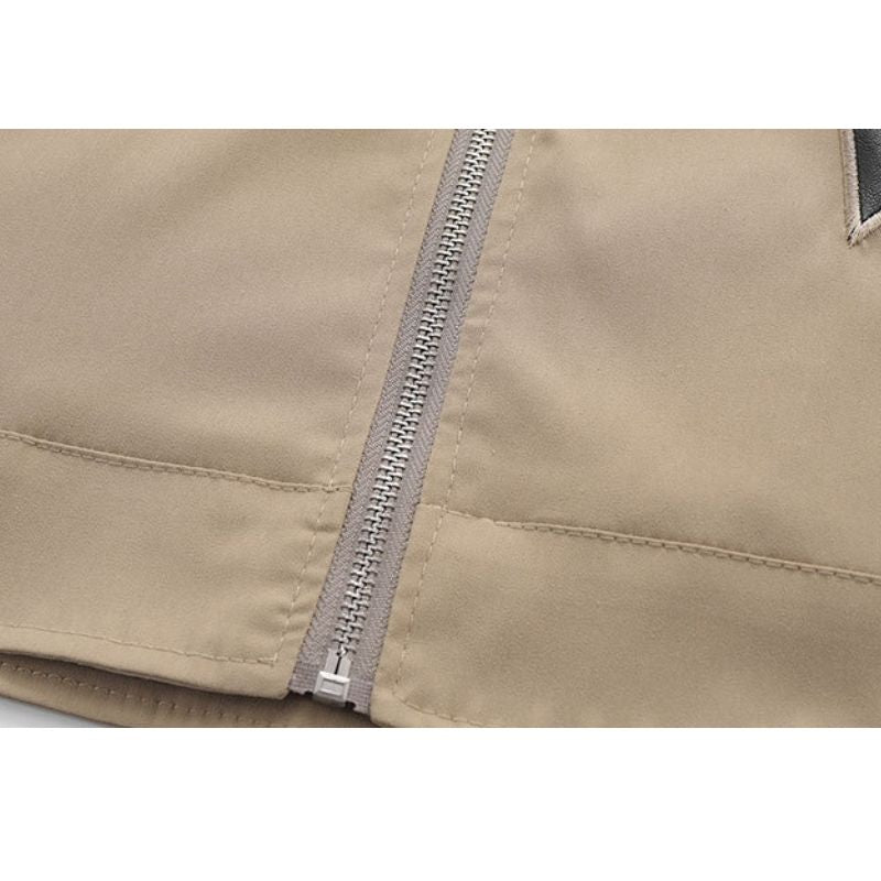 Style Core Aesthetics, New Style Trends Vintage Star Embroidered Stand Collar Jacket Style Core Aesthetics, New Style Trends Vintage Star Embroidered Stand Collar Jacket