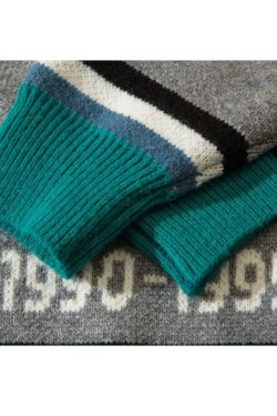 Style Core Aesthetics, New Style Trends Vintage Star Print Striped Sweater