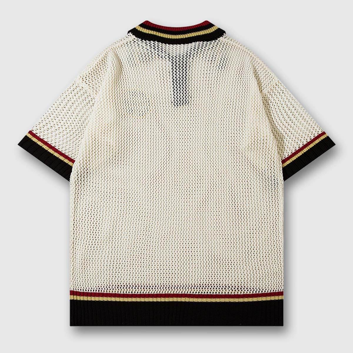 Style Core Aesthetics, New Style Trends Vintage Stripe Collar Polo Tee Style Core Aesthetics, New Style Trends Vintage Stripe Collar Polo Tee