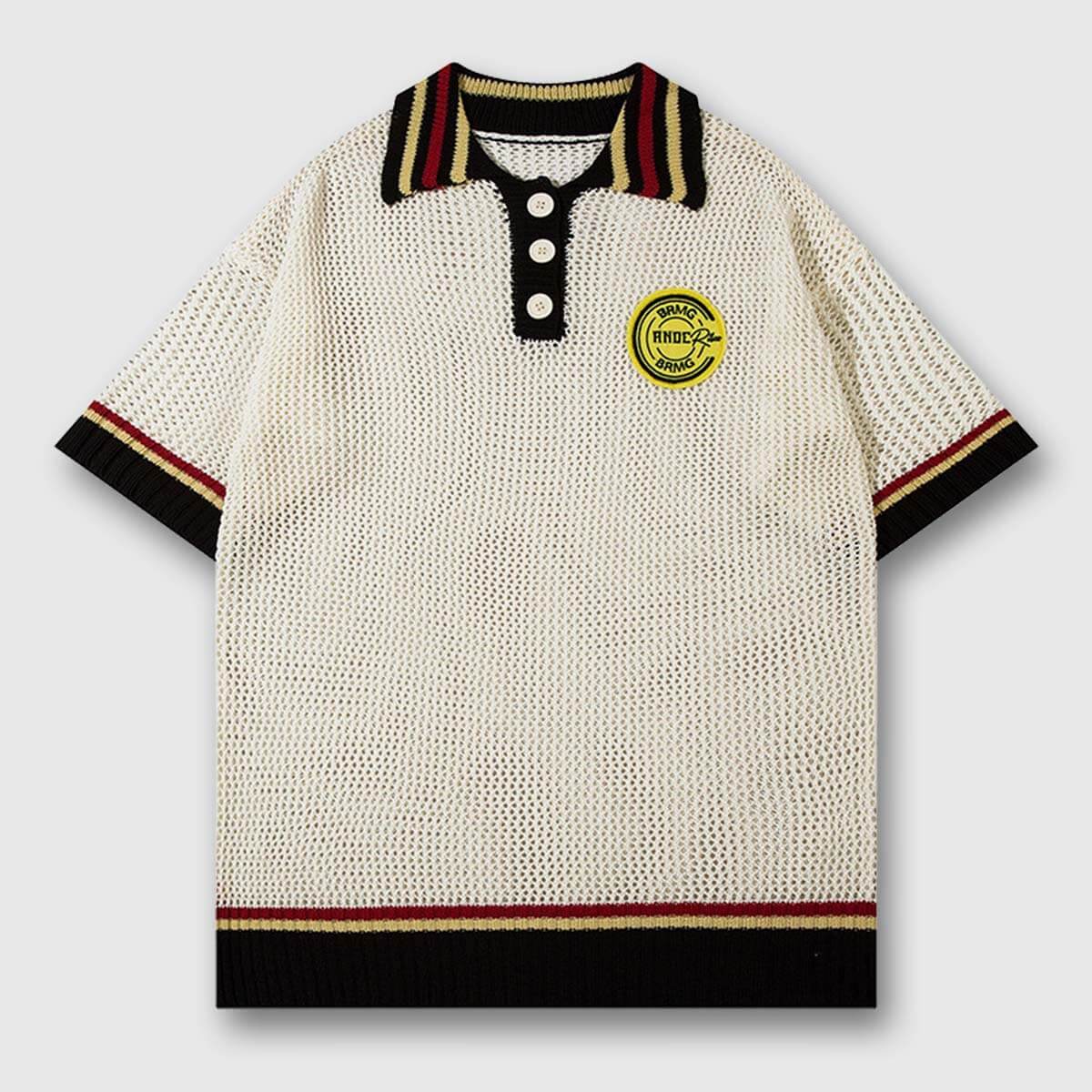 Style Core Aesthetics, New Style Trends Vintage Stripe Collar Polo Tee Style Core Aesthetics, New Style Trends Vintage Stripe Collar Polo Tee