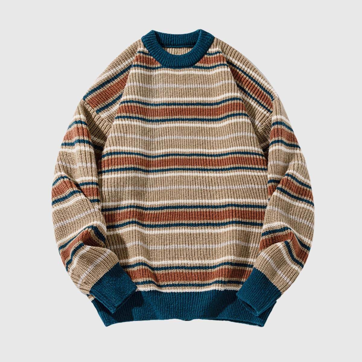 Style Core Aesthetics, New Style Trends Vintage Striped Knit Sweater Style Core Aesthetics, New Style Trends Vintage Striped Knit Sweater