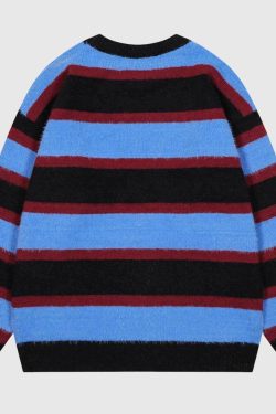Style Core Aesthetics, New Style Trends Vintage Striped Knit Sweater