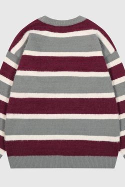 Style Core Aesthetics, New Style Trends Vintage Striped Knit Sweater