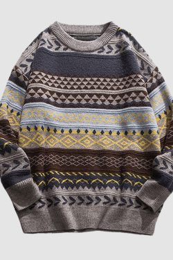 Style Core Aesthetics, New Style Trends Vintage Striped Sweater