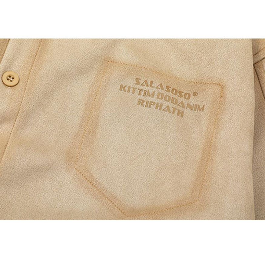 Style Core Aesthetics, New Style Trends Vintage Suede Solid Shirts Style Core Aesthetics, New Style Trends Vintage Suede Solid Shirts