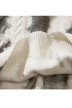 Style Core Aesthetics, New Style Trends Vintage Tie-Dye Jacquard Pullover