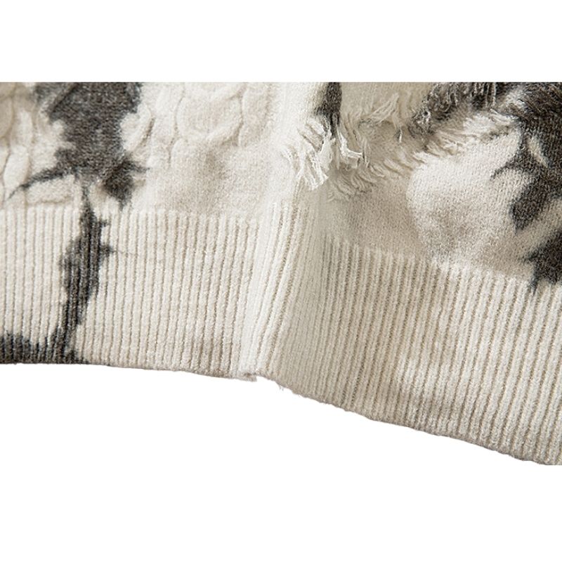 Style Core Aesthetics, New Style Trends Vintage Tie-Dye Jacquard Pullover Style Core Aesthetics, New Style Trends Vintage Tie-Dye Jacquard Pullover