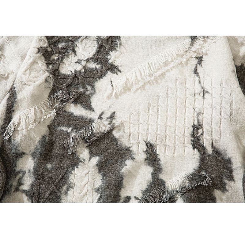 Style Core Aesthetics, New Style Trends Vintage Tie-Dye Jacquard Pullover Style Core Aesthetics, New Style Trends Vintage Tie-Dye Jacquard Pullover