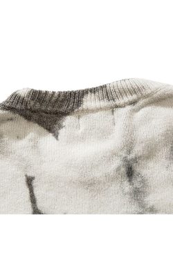 Style Core Aesthetics, New Style Trends Vintage Tie-Dye Jacquard Pullover