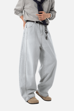 Style Core Aesthetics, New Style Trends Vintage Washed Panel Jeans