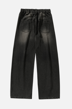 Style Core Aesthetics, New Style Trends Vintage Washed Panel Jeans