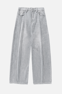 Style Core Aesthetics, New Style Trends Vintage Washed Panel Jeans