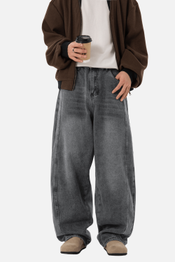 Style Core Aesthetics, New Style Trends Vintage Washed Panel Jeans