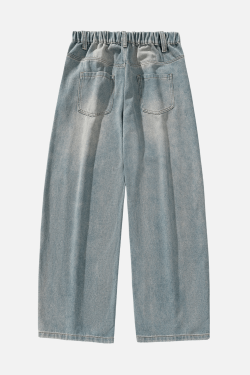 Style Core Aesthetics, New Style Trends Vintage Washed Panel Jeans