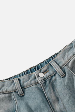 Style Core Aesthetics, New Style Trends Vintage Washed Panel Jeans