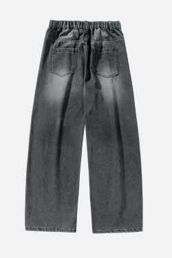 Style Core Aesthetics, New Style Trends Vintage Washed Panel Jeans