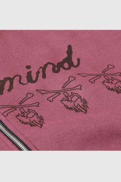 Style Core Aesthetics, New Style Trends Wash Skull Print Hoodie