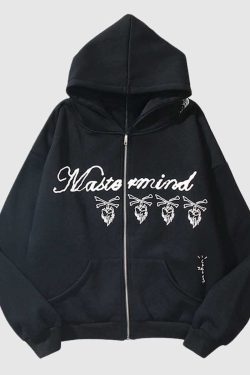 Style Core Aesthetics, New Style Trends Wash Skull Print Hoodie