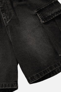 Style Core Aesthetics, New Style Trends Washed Denim Cargo Shorts