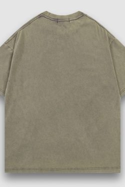 Style Core Aesthetics, New Style Trends Washed Distressed Anime Pinted Tee