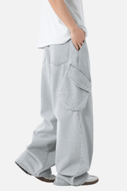 Style Core Aesthetics, New Style Trends Washed Vintage Denim Pants