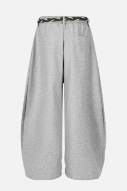 Style Core Aesthetics, New Style Trends Woven Belt Wide-Leg Pants