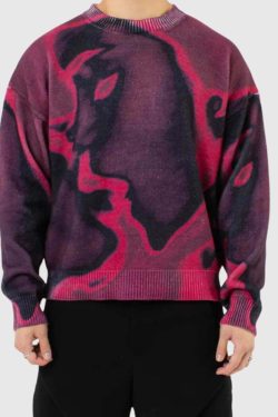 Style Core Aesthetics, New Style Trends Y2K Print Knit Sweater
